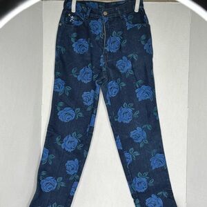 BRAXTON-Blue Floral Print Junior 9 Jeans